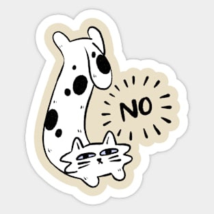 Cat says no Sticker